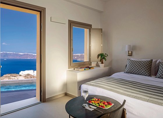 Kalestesia Suites - Wohnbeispiel Doppelzimmer Meerblick (Zimmercodierung DBM)