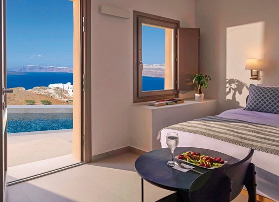 Kalestesia Suites - Wohnbeispiel Doppelzimmer Meerblick (Zimmercodierung DBM)