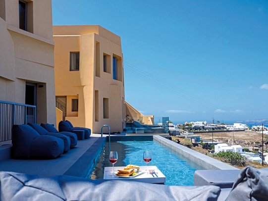 Kalestesia Suites - Wohnbeispiel Doppelzimmer Meerblick (Zimmercodierung DBM)