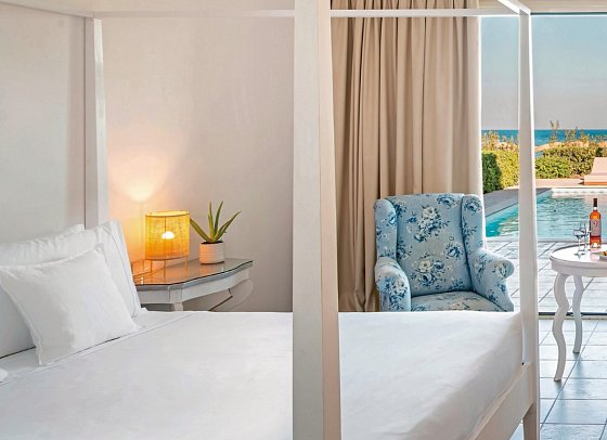 Grecotel LUX@ME Kos - Wohnbeispiel Bungalow Meerblick erste Reihe Privat-Pool (Zimmercodierung BBR)