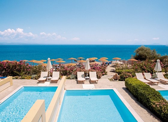 Grecotel LUX@ME Kos - Wohnbeispiel Bungalow Meerblick erste Reihe Privat-Pool (Zimmercodierung BBR)