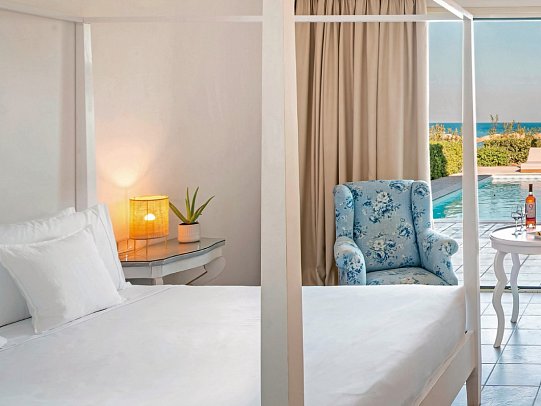 Grecotel LUX ME Kos - Wohnbeispiel Bungalow Meerblick erste Reihe Privat-Pool (Zimmercodierung BBR)