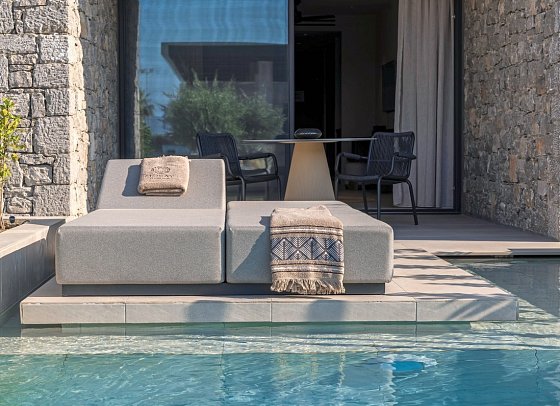 Mosay Kos All Suite Hotel - Wohnbeispiel Suite Premium Swim-Up (Zimmercodierung WMQ)