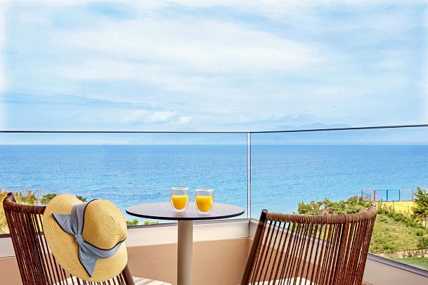 Zeus Kos Beach - Wohnbeispiel Doppelzimmer Deluxe Meerblick (Zimmercodierung DDM)