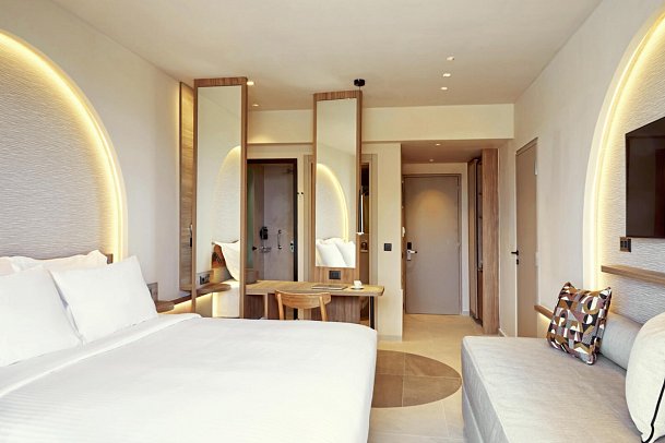 Zeus Kos Beach - Wohnbeispiel Doppelzimmer Deluxe Meerblick (Zimmercodierung DDM)