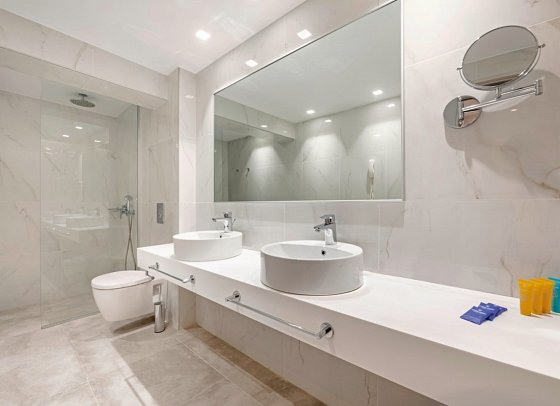 Apollon - Wohnbeispiel Badezimmer Suite Deluxe (Zimmercodierung WD1)