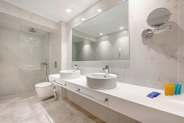 Apollon - Wohnbeispiel Badezimmer Suite Deluxe (Zimmercodierung WD1)