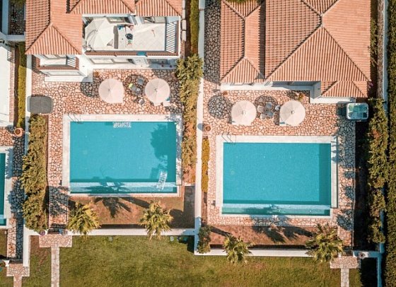 Mitsis Selection Blue Domes - Wohnbeispiel Villa Privatpool (Zimmercodierung VBR)