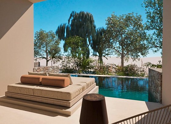 Arato by E-Geo - Beispiel Aussenbereich Junior Suite Swim Up (Zimmercodierung JBQ)