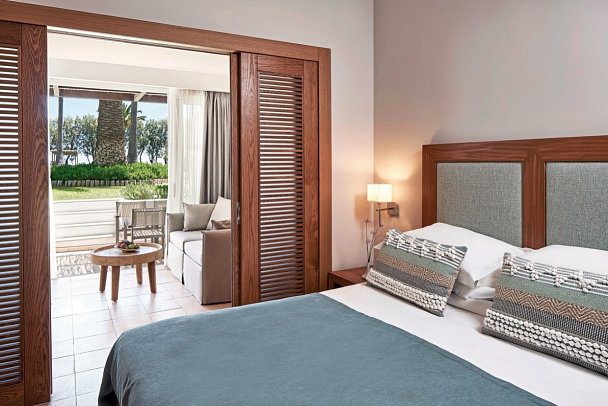 Atlantica Beach Resort Kos - Wohnbeispiel Doppelzimmer Gartenblick Resort Schiebetür (Zimmercodierung D1G)