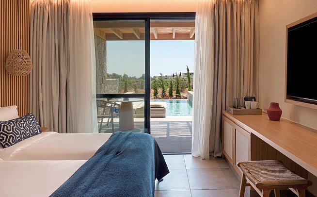 Atlantica Beach Resort Kos - Wohnbeispiel Doppelzimmer Premium Gartenblick Privatpool Residences (Zimmercodierung DMR)