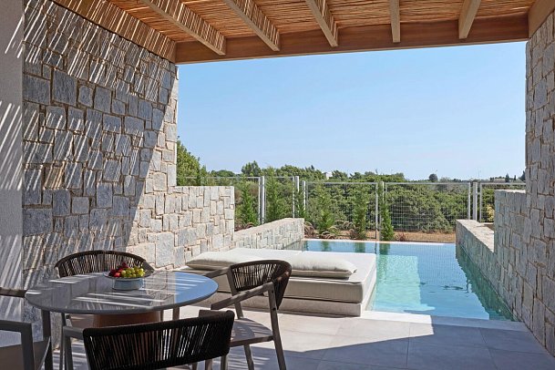 Atlantica Beach Resort Kos - Wohnbeispiel Suite Executive Gartenblick Privatpool Residences (Zimmercodierung WTR)