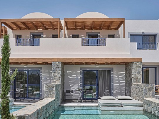 Atlantica Beach Resort Kos - Wohnbeispiel Suite Executive Gartenblick Privatpool Residences (Zimmercodierung WTR)