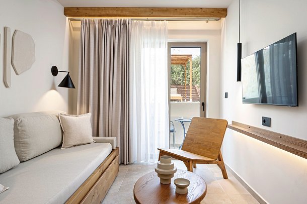 Aegean Houses - Wohnbeispiel Appartement 1 Schlafzimmer Privatpool (Zimmercodierung ABR)