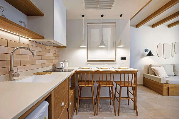 Aegean Houses - Wohnbeispiel Appartement 1 Schlafzimmer Privatpool (Zimmercodierung ABR)