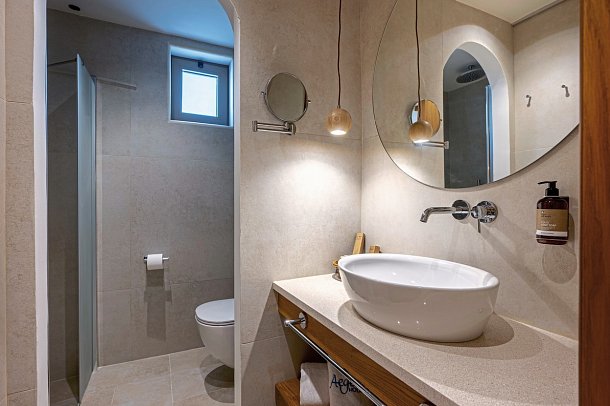 Aegean Houses - Wohnbeispiel Appartement 1 Schlafzimmer Privatpool (Zimmercodierung ABR)