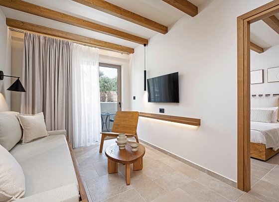Aegean Houses - Wohnbeispiel Appartement 1 Schlafzimmer Privatpool (Zimmercodierung ABR)