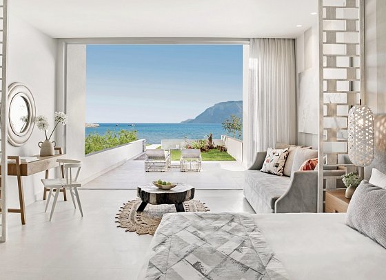 Ikos Aria - Wohnbeispiel Juniorsuite Privatgarten Meerblick (Zimmercodierung JDM)