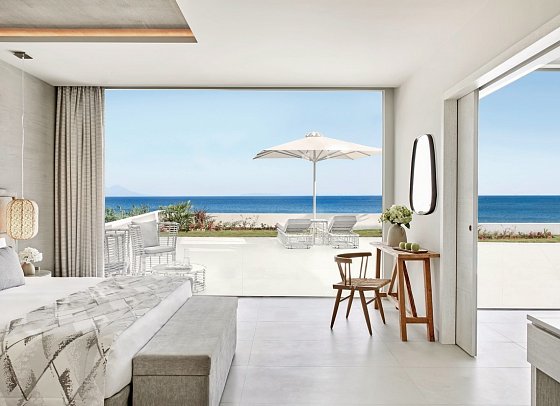 Ikos Aria - Wohnbeispiel Bungalow Deluxe Suite 1 Schlafzimmer Strandseite (Zimmercodierung BD1)