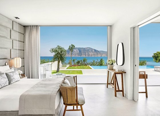 Ikos Aria - Wohnbeispiel Bungalow Deluxe Suite 2 Schlafzimmer Privatpool Meerblick (Zimmercodierung BD3)