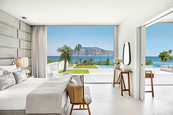 Ikos Aria - Wohnbeispiel Bungalow Deluxe Suite 2 Schlafzimmer Privatpool Meerblick (Zimmercodierung BD3)