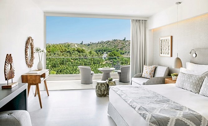 Ikos Aria - Wohnbeispiel Doppelzimmer Economy Landblick (Zimmercodierung DE1)