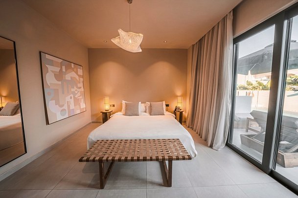 ananea Kos - Wohnbeispiel Juniorsuite Swim-Up (Zimmercodierungen J1Q & J2Q)