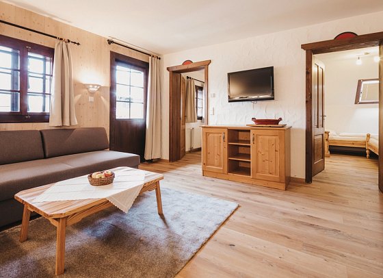 Naturel Hoteldorf SCHÖNLEITN - Wohnbeispiel Appartement Felsenfest 3 Raum (Zimmercodierung OF1)