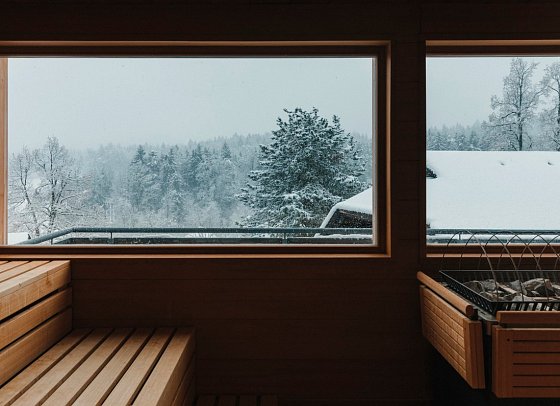 Naturel Hoteldorf SCHÖNLEITN - Panoramasauna Winter