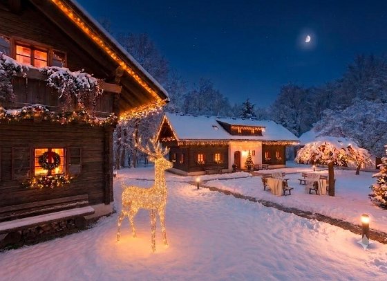Naturel Hoteldorf SCHÖNLEITN - Weihnachtsdorf SCHÖNLEITN, KI-generiertes Bild