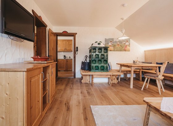 Naturel Hoteldorf SCHÖNLEITN - Wohnbeispiel Appartement Felsenfest 3 Raum (Zimmercodierung OF1)