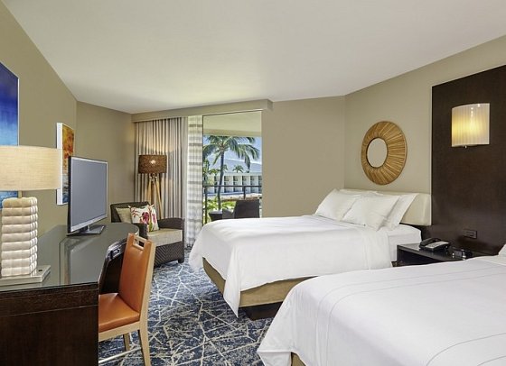 Waikoloa Beach Marriott Resort & Spa - Wohnbeispiel Resort View Double/Double (Zimmercodierungen UB1, UB2, UB3 & UB4)