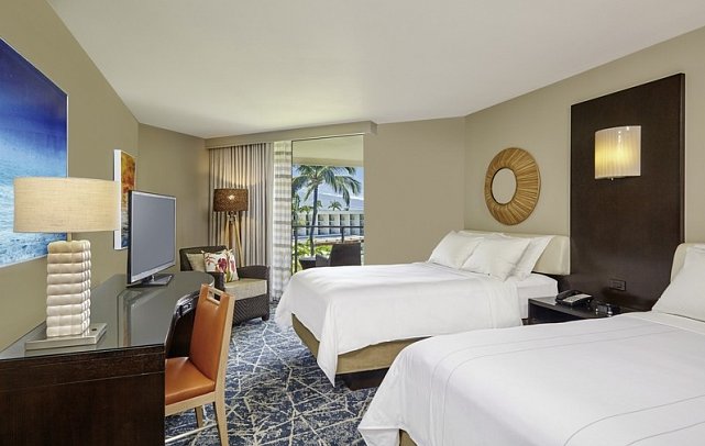 Waikoloa Beach Marriott Resort & Spa - Wohnbeispiel Resort View Double/Double (Zimmercodierungen UB1, UB2, UB3 & UB4)