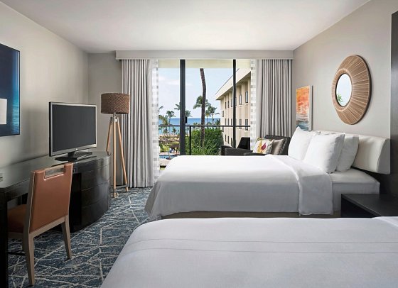 Waikoloa Beach Marriott Resort & Spa - Wohnbeispiel Ocean View Double/Double (Zimmercodierungen U5M, U6M, U7M & U8M)