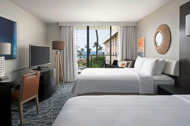 Waikoloa Beach Marriott Resort & Spa - Wohnbeispiel Ocean View Double/Double (Zimmercodierungen U5M, U6M, U7M & U8M)