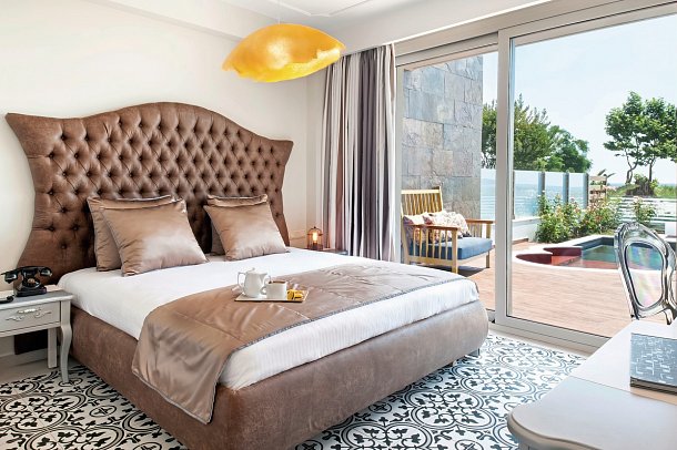 Alexandra Golden Boutique Hotel - Wohnbeispiel Juniorsuite Meerblick (Zimmercodierung JBM)