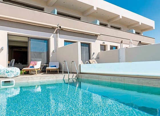 Alea Hotel & Suites - Wohnbeispiel Juniorsuite Prestige Privatpool (Zimmercodierung JOR)