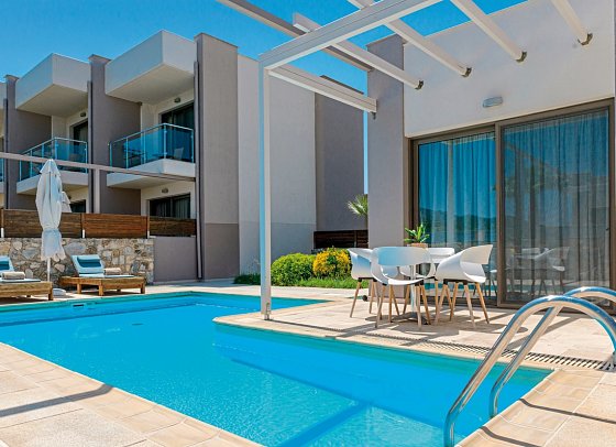 Alea Hotel & Suites - Wohnbeispiel Luxury Suite Privatpool (Zimmercodierung WU1)