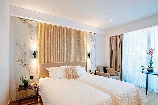 Cavo Maris Beach - Wohnbeispiel Doppelzimmer Superior (Zimmercodierungen DSL, DSN & DSM)