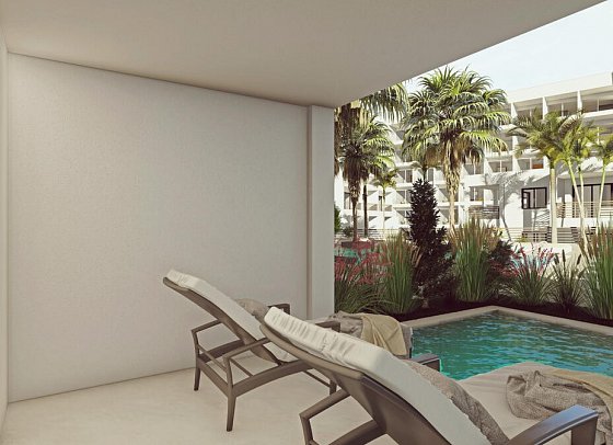 Atlantica Sancta Napa - Wohnbeispiel Double Room Deluxe Swim Up Adults Only (Zimmercodierung DDQ)