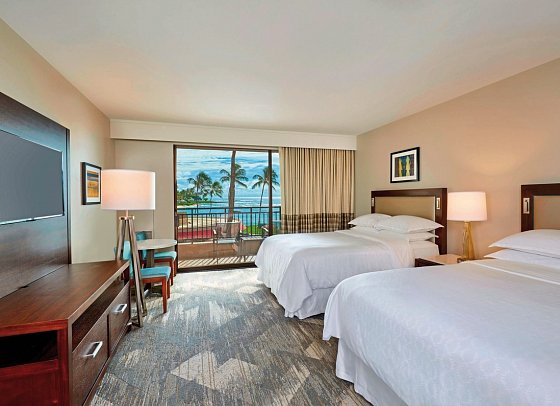 Sheraton Kauai Resort - Wohnbeispiel Deluxe Ocean Front (Zimmercodierung UDO)