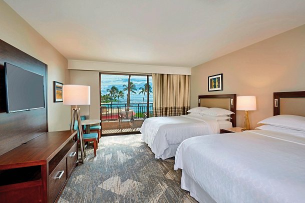 Sheraton Kauai Resort - Wohnbeispiel Deluxe Ocean Front (Zimmercodierung UDO)