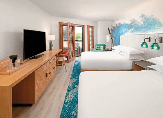 Sheraton Kauai Coconut Beach Resort - Wohnbeispiel Ocean View 2 Queen (Zimmercodierungen U4M, U7M, U8M & U9M)