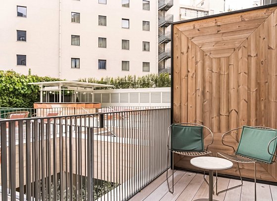 Luster Hotel - Wohnbeispiel Doppelzimmer mit Balkon (Zimmercodierung DB5)