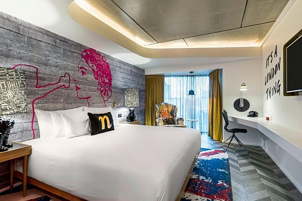 nhow London - Wohnbeispiel Doppelzimmer Superior (Zimmercodierung DS6)