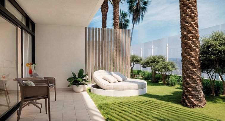 Don Gregory by Dunas - Beispiel Terrasse Doppelzimmer Strandblick (Zimmercodierung DB2)