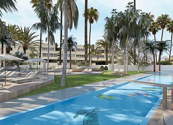 Abora Catarina by Lopesan Hotels - Wohnbeispiel Terrasse Familienpool (Zimmercodierung FB2)