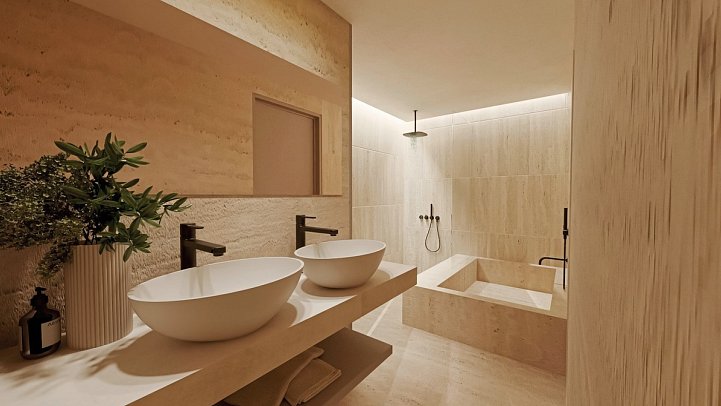 HL Sahara Playa - Beispiel Bad Doppelzimmer Modellbild (Zimmercodierungen DB1 & DBN)