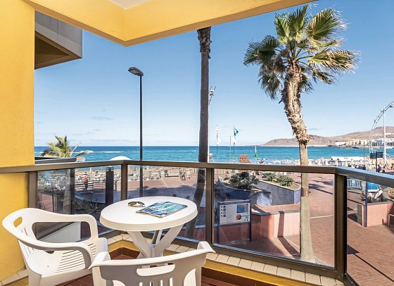 Apartamentos Colón Playa - Beispiel Balkon Studio Meerblick (Zimmercodierung SBM)
