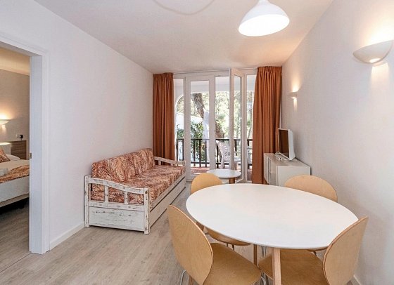 Sol Parc - Wohnbeispiel Appartement 1 Schlafzimmer Gartenblick (Zimmercodierung ABG)